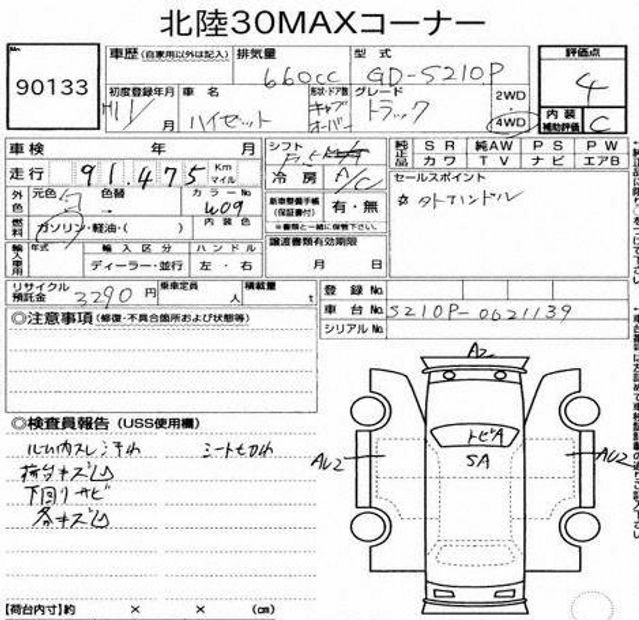 1999 Daihatsu Hijet Truck S210P 4WD